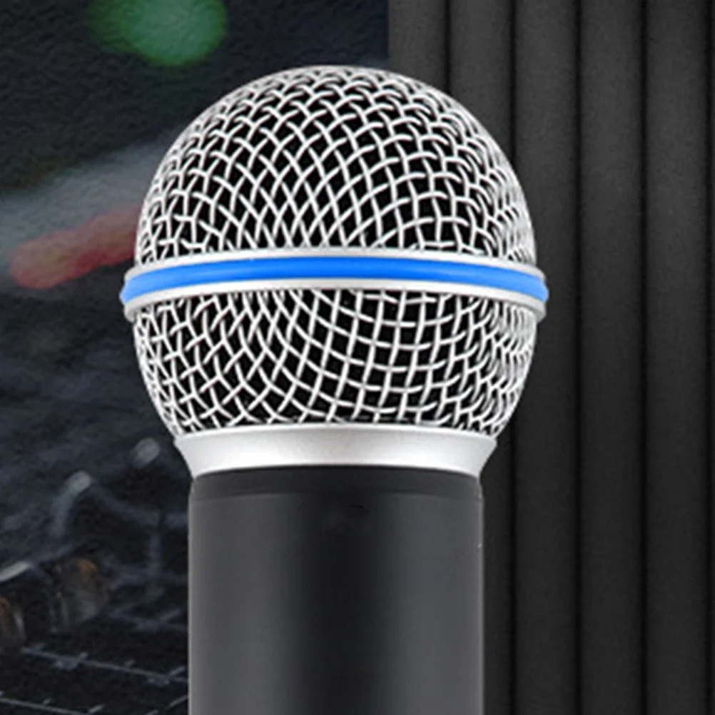 8Pcs Microphone Grille Ring Rubber Protective DIY Handheld Mic Accessory for Ktv Stage Performances Microphone Grille Ring