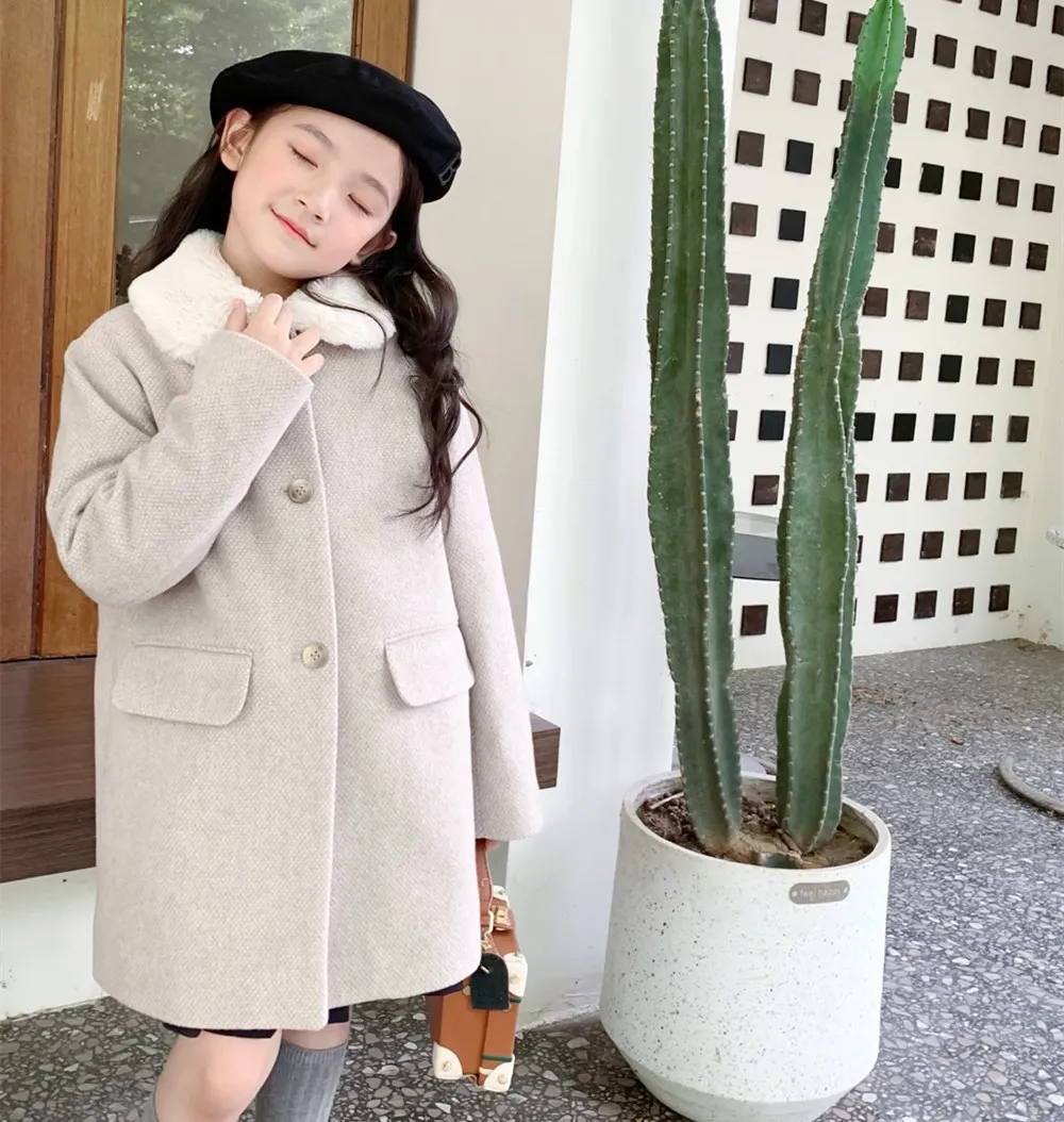 winter coats girl 50% wool coat outerwear baby girls clothes warm cothes