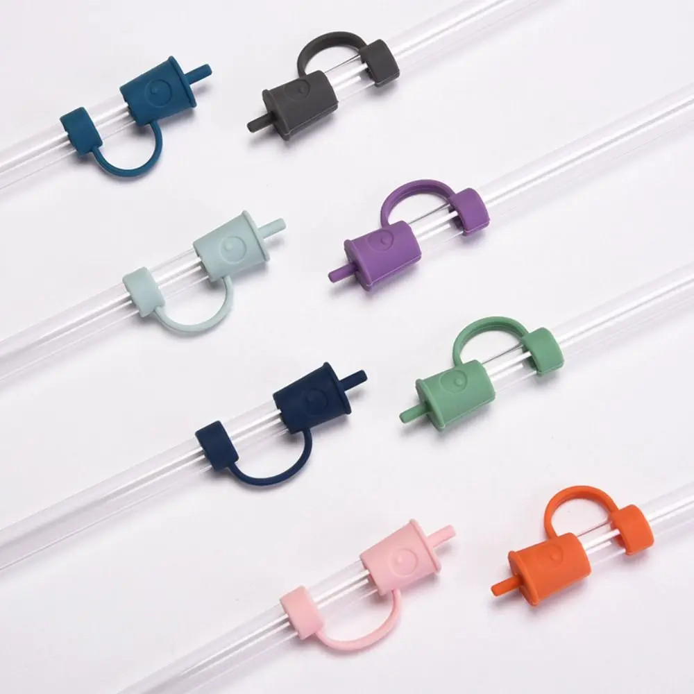 for 12mm Straw Silicone Straw Tips Cover Cute Reusable Drinking Straw Tips Lids Dust-Proof Straw Plugs Tips for Decor Outdoor