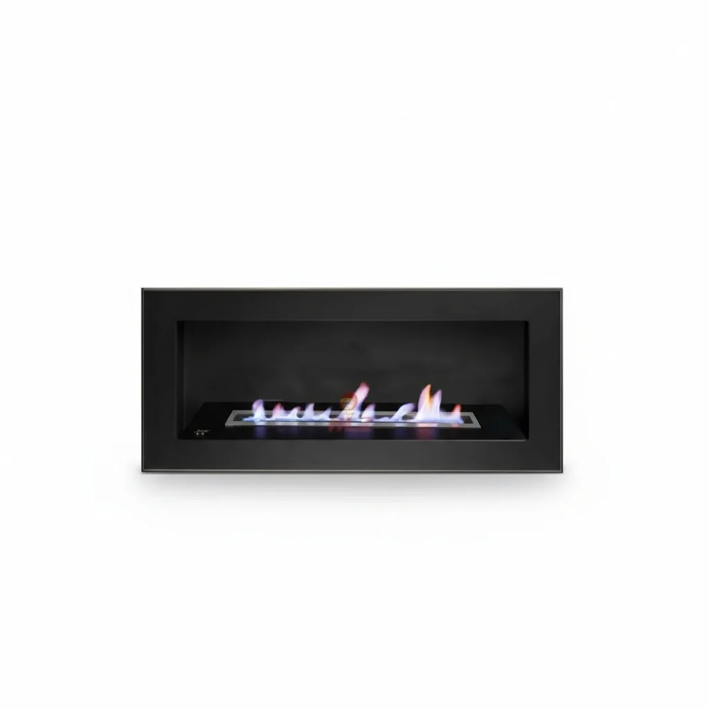 Bio Ethanol Fireplace, 72 inch Stainless Steel Automatic Ethanol Fireplace, Remote Control Linear Fireplace, Indoor Outdoor