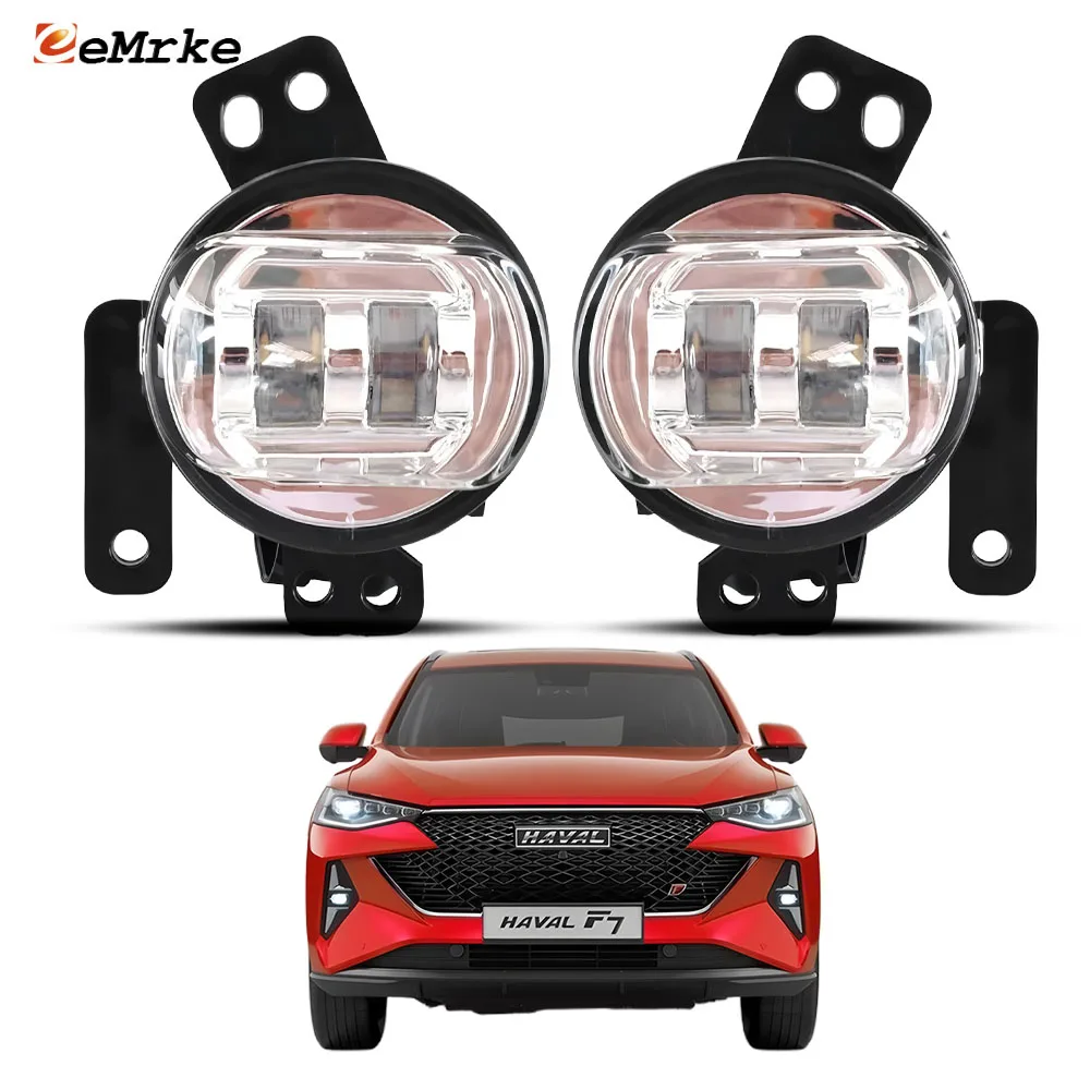 

50W or 30W Led Fog Lights with Lens for GWM Haval F7 F7x I Facelift 2022 2023 2024 Front Driving Lamp DRL White or Yellow