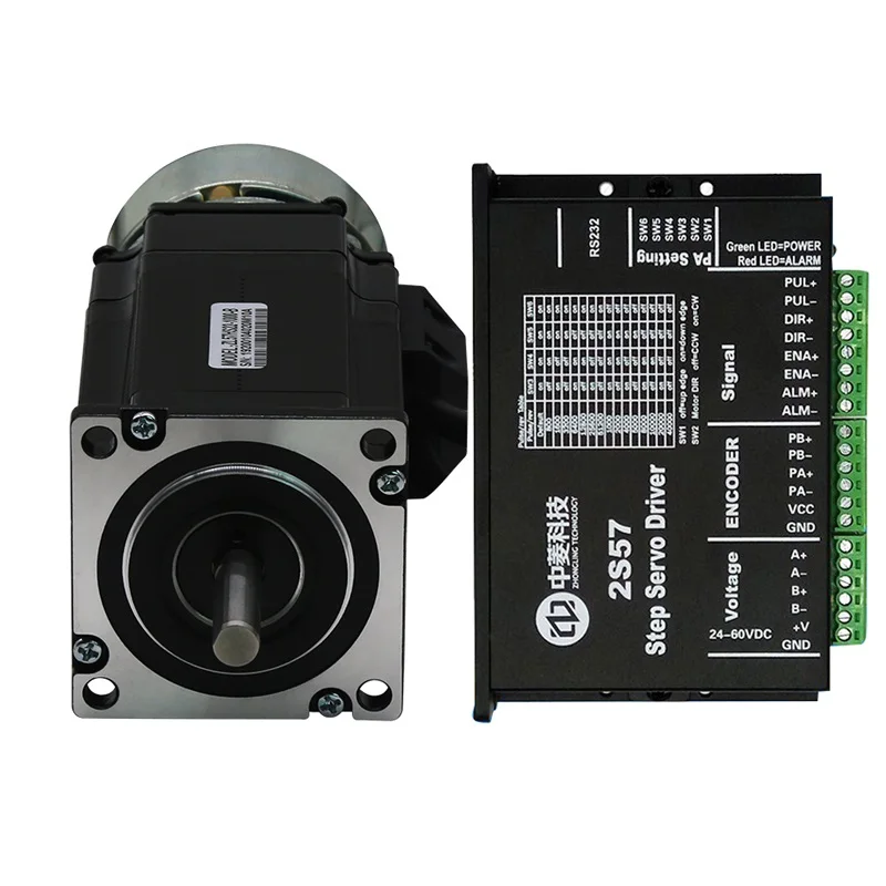 

Built-in high precision encoder nema 23 2 phase 2.2N.m 4.2A brushless electric closed loop stepper motor kit with brake for CNC