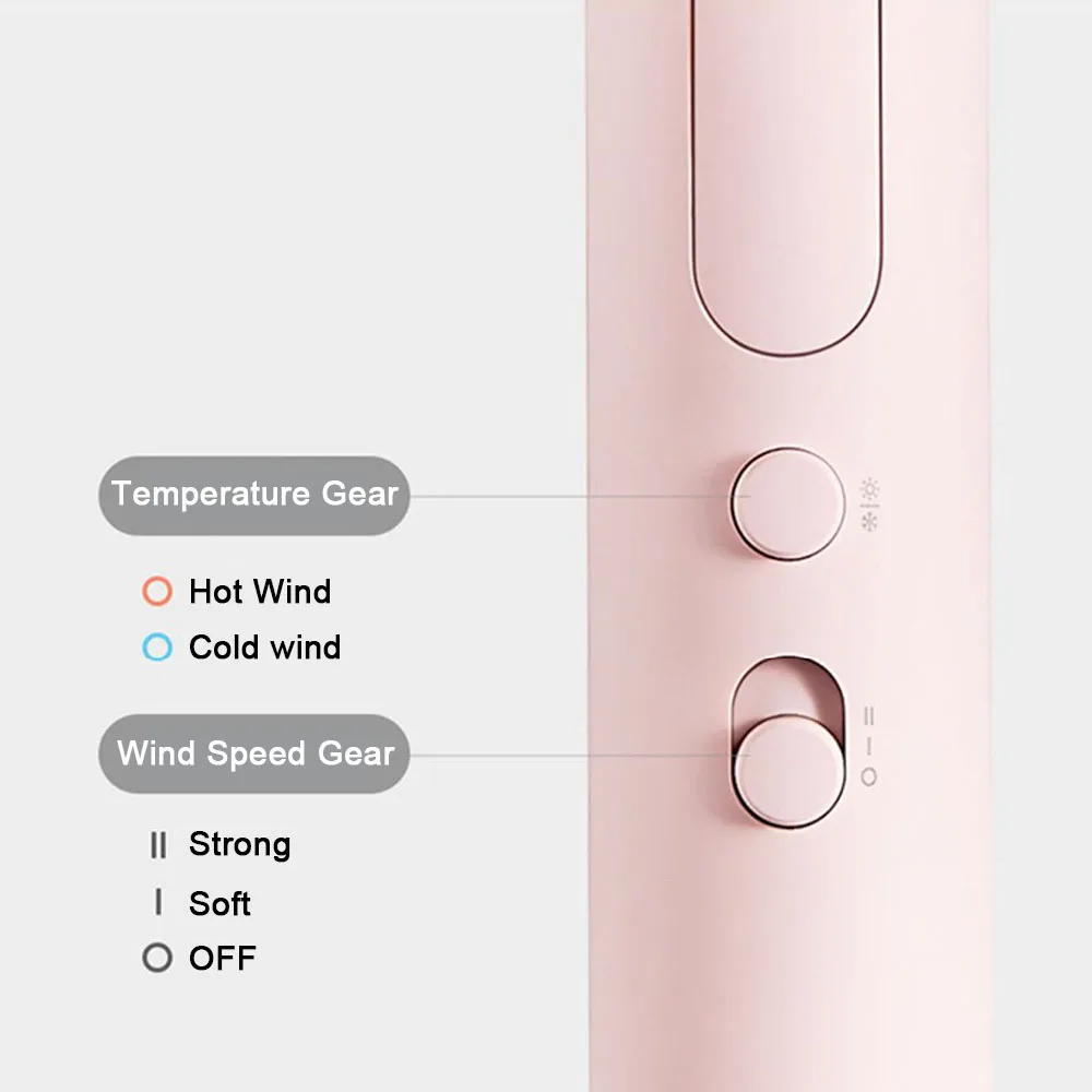 H101 مجفف الشعر مقبض قابل للطي الرياح القوية أنيون منفاخ قوي الرياح الساخنة والباردة 1600 واط مجفف للنفخ للسفر فندق 2 التروس