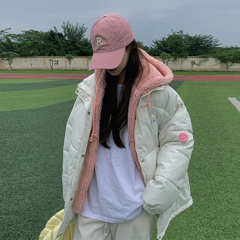 2026 Women Winter Puffer Padded Jacket, Korean Soft Faux Layered Cotton Coat