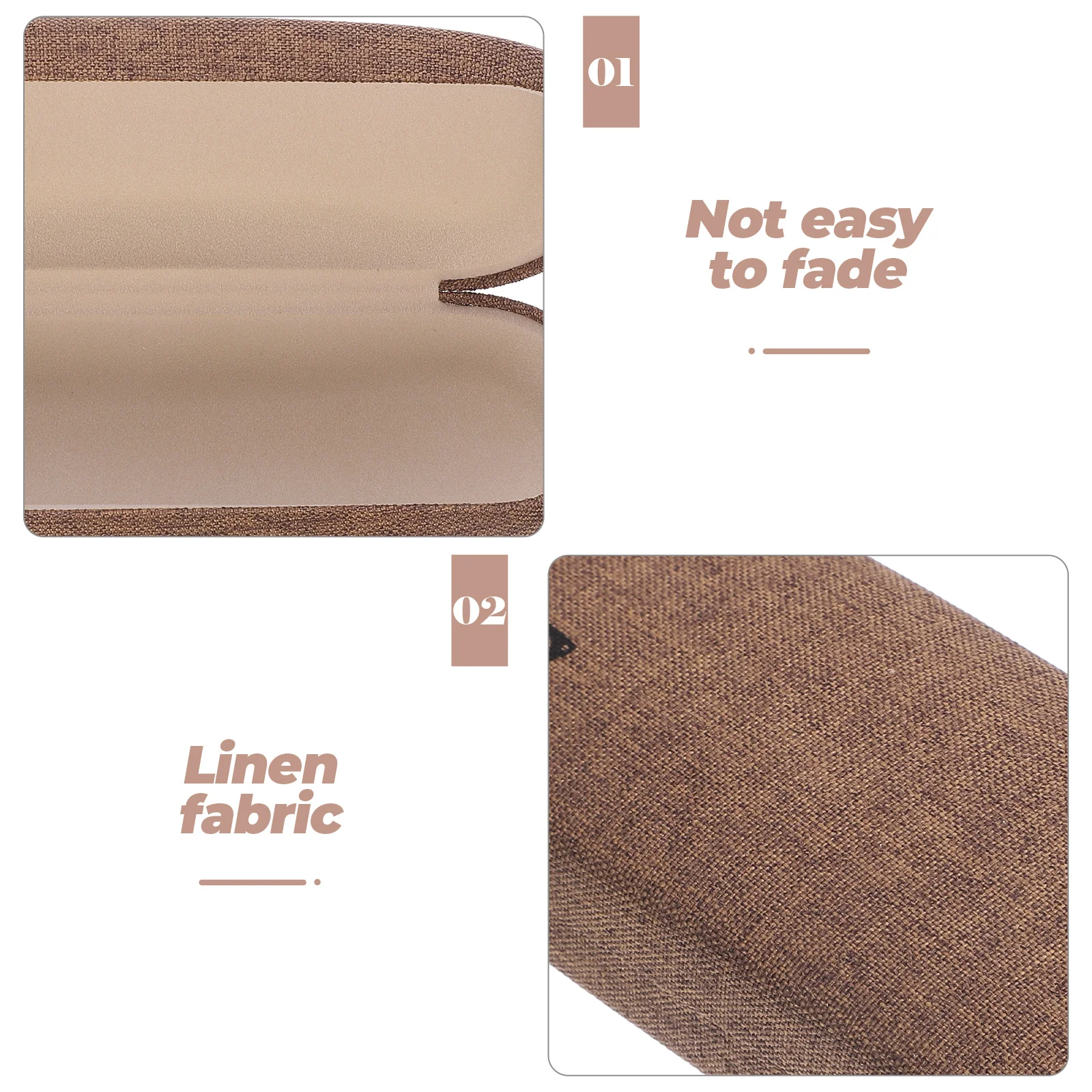 

Glasses Case Eyeglasses Eyewear Protector Linen Fashionable Khaki Men and Women