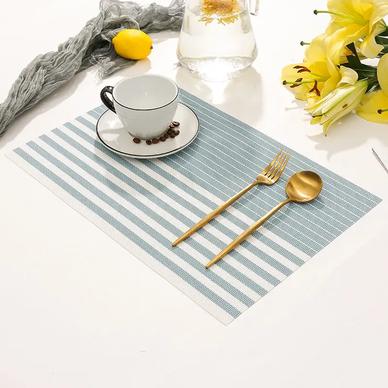 

European-style High-grade PVC Western Food Dining Table Mat, Rectangular Tableware, Heat Insulation Pad, Table Decoration Mat