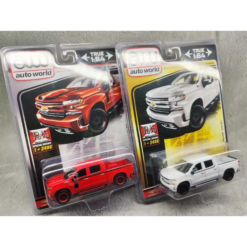 

Литой под давлением AW масштаб 1/64 World Chevrolet Silverado 2019, пикап из сплава, модель автомобиля, Коллекционная игрушка, подарок, сувенир, украшение для дисплея