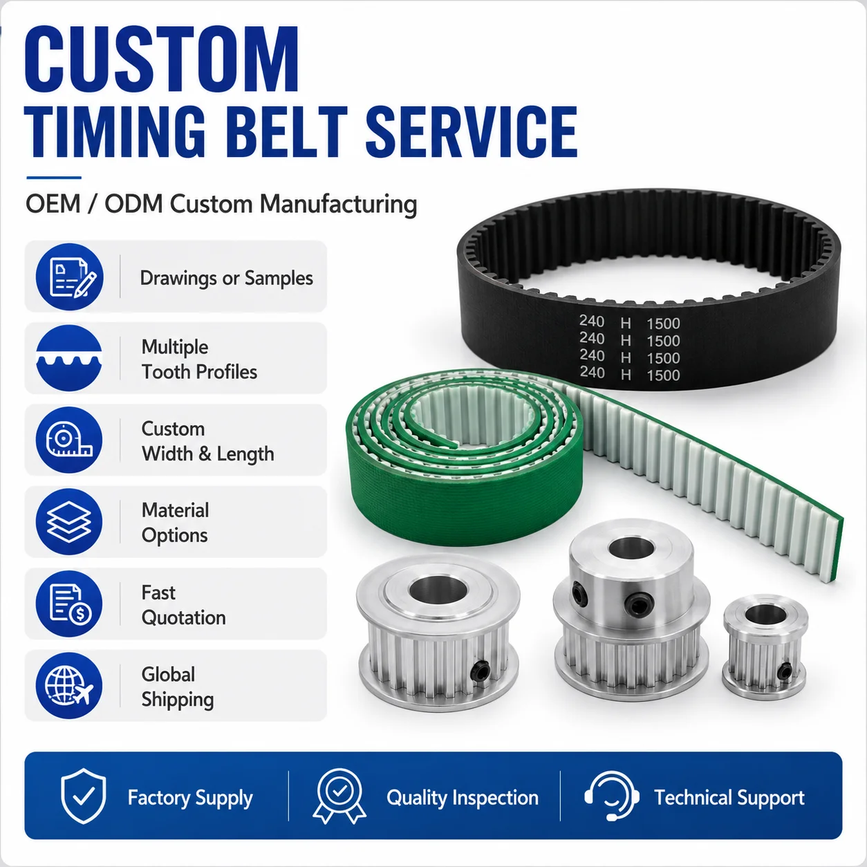 HTD 2M 3M 5M 8M 14M 20M Belt 2GT 3GT 5GT Belt MXL XL L H XH Timing V Belt Wide Angle Belt Ribbed Belt T2.5 T5 T10 Timing Belt