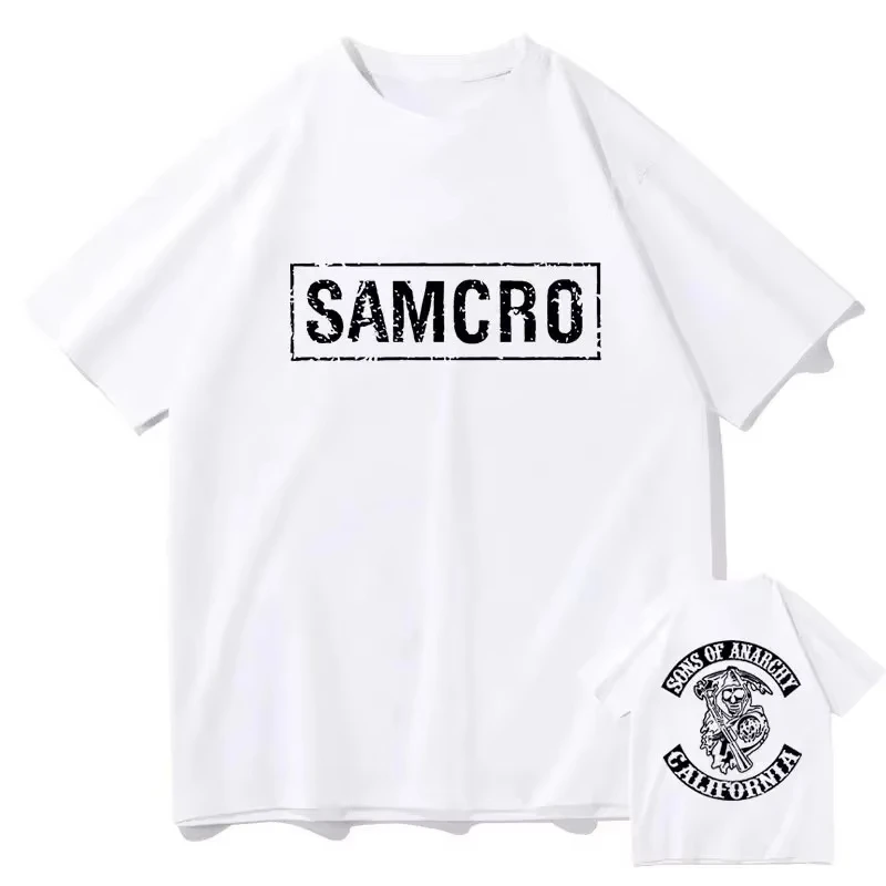 Sons of Anarchy SAMCRO Print T-shirt Men Women Trend Hip Hop Rock Oversized Short Sleeve Tee Summer Cotton T Shirts Clothes Tops