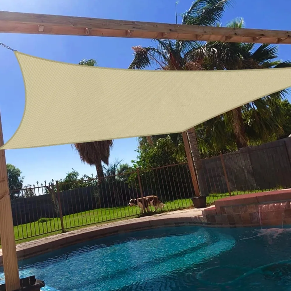 

16' x 20' Sun Shade Sail Rectangle Outdoor Canopy Cover UV Block for Backyard Porch Pergola Deck Garden Patio