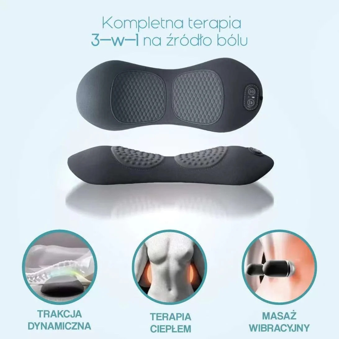 

Массажер для спины Emeka 3-в-1 с глубоким массажем, нежный растягивающийся, согревающий, восстанавливающий, облегченный массажер для талии после боли в пояснице