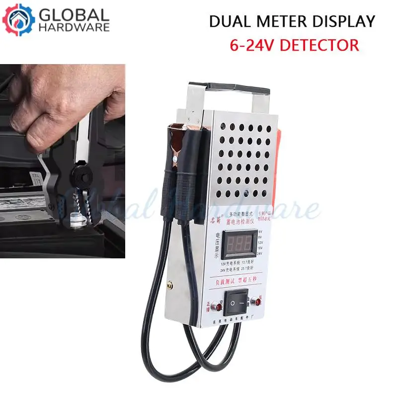 

For High Accuracy Automotive Lead Acid Battery Load Analyzer Iron Charging System Test Tool for 6-24V detector