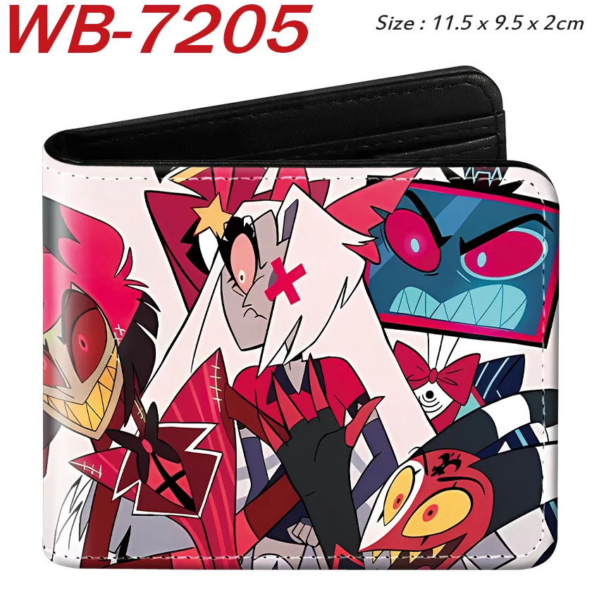 Anime Hazbin Hotel Charlie Morningstar Vaggie Angel Dust Figure Anime Cartoon Print Fashion Short Wallet Pu Change Card Bag Gift view 6