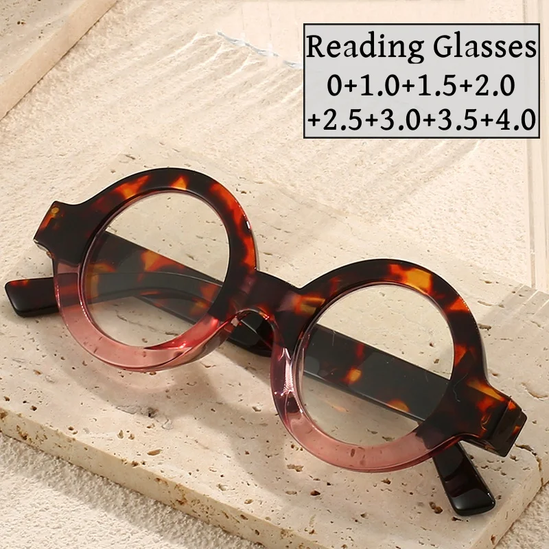 

Presbyopia Glasses Luxury Women Men's Oval Frame Anti Blue Light Eyeglasses Prescription Reading Eyewear Plus Diopter 0 To +4.0