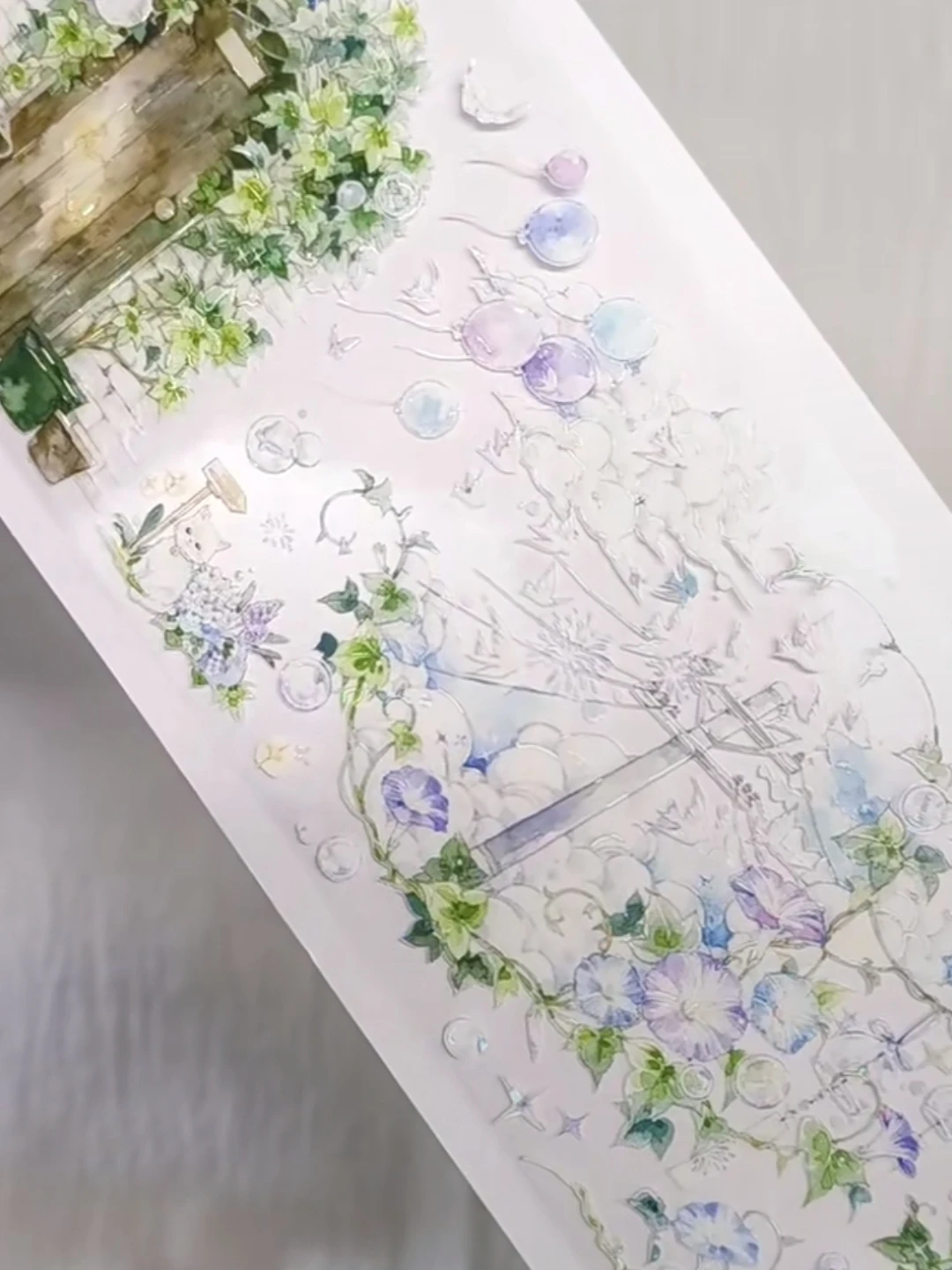 5M Shining Summer Style Poem Shell Shiny Pet Washi Tape Planner Journal Badge Diy Flower