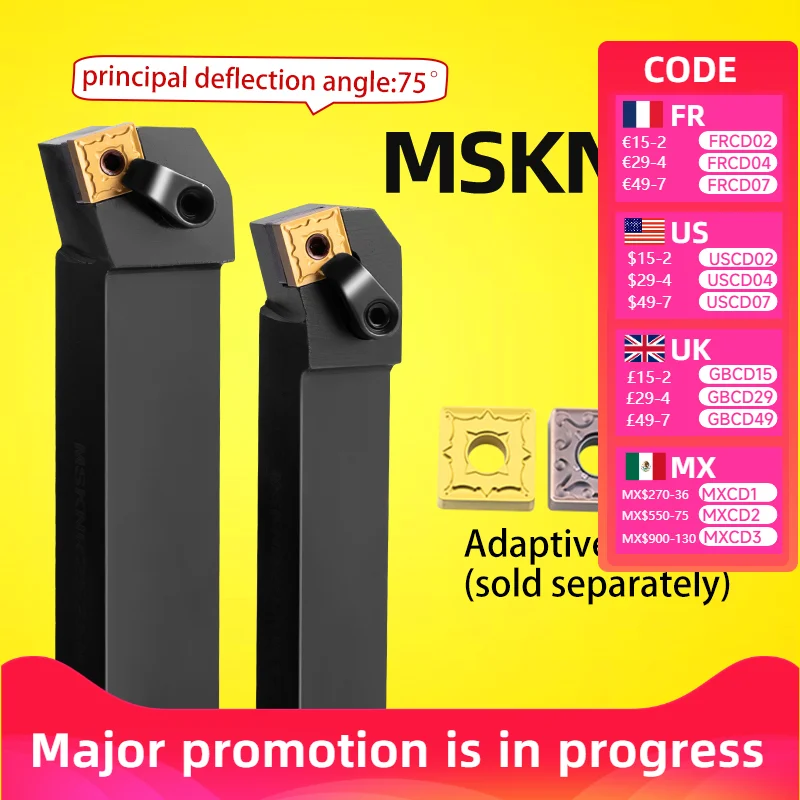 

MSKNR2020 MSKNR2525 MSKNR3232 CNC External Turning Lathe Bar Holder Cutter Tool MSKNR MSKNL Series Bar Turning Holder