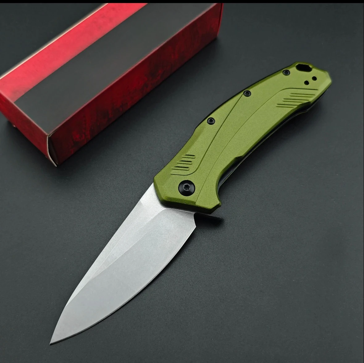 KS1776 Вспомогательный флиппер-нож с ручкой из алюминиевого сплава, лезвие для выживания на открытом воздухе, кемпинга, охоты, многофункциональные карманные ножи