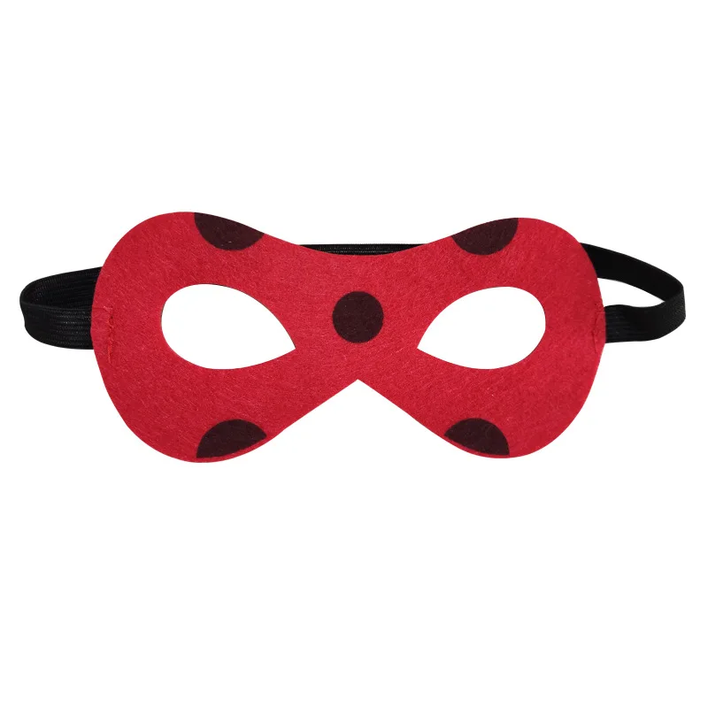 Red Polka Dot Eye Masks,Gloves And Earrings Costume Accessories Set For Kids Halloween Christmas Party Carnival Birthday Gifts