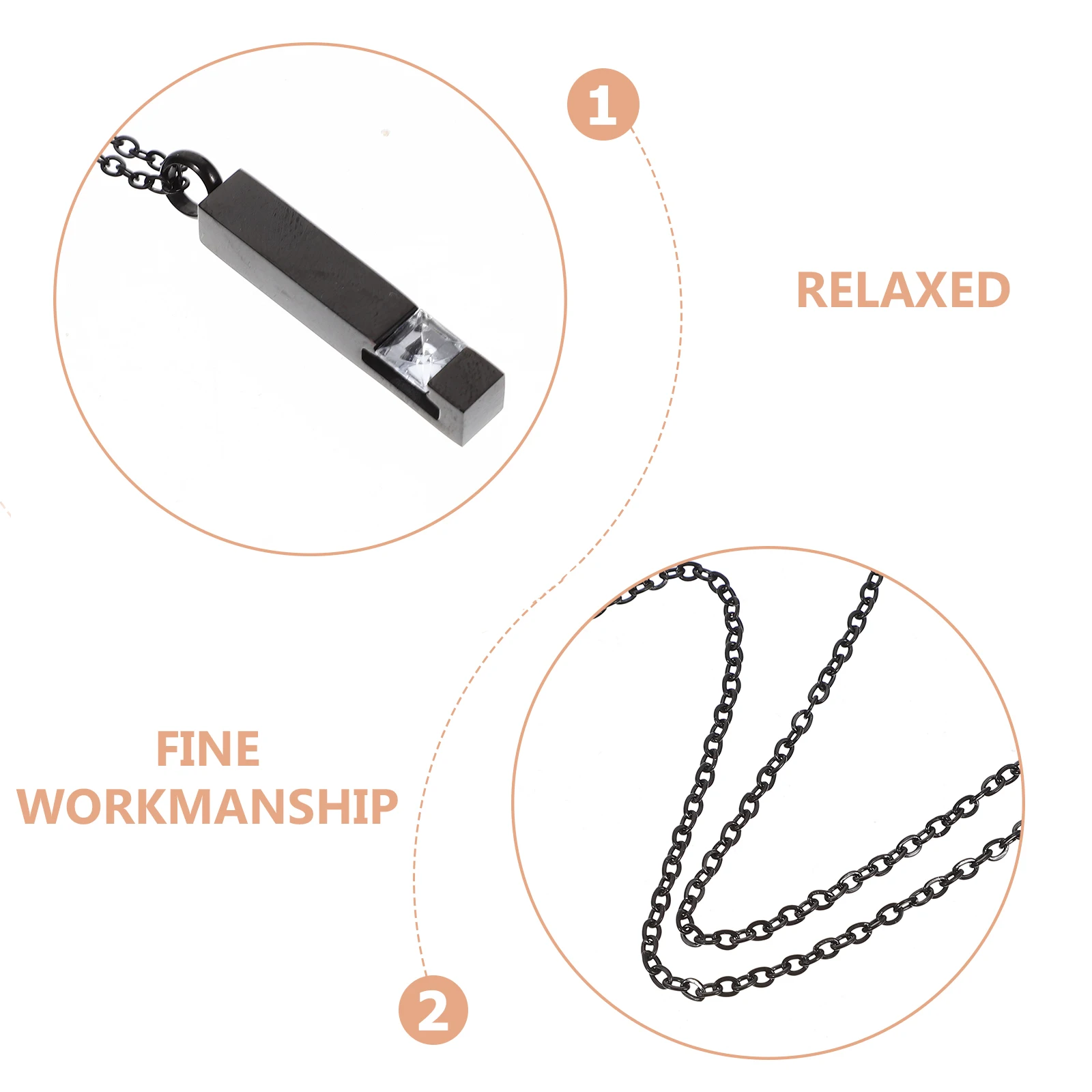 

Stainless Steel Necklace Black Keepsake Urn Pendant Memorial Urn For Mom Jewelry Pet Cremation Supplies