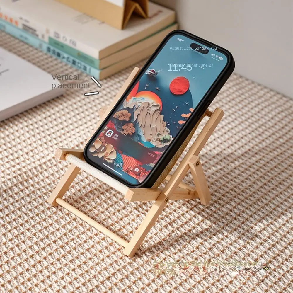 Beach Chair Shape Beach Chair Mobile Phone Bracket Stable Multi-function Mobile Phone Holder Height Adjustment Slots Design