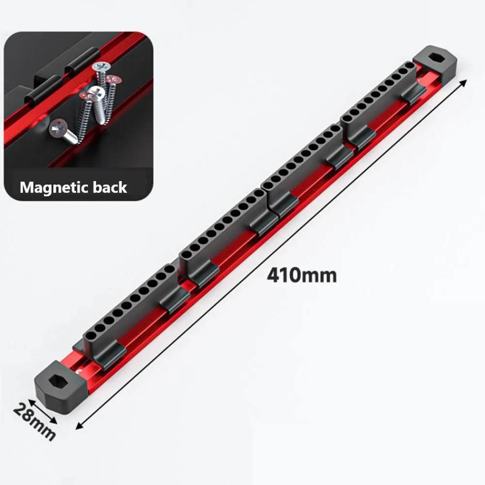 

40 Holes Magnetic Drill Bit Holder Bit Storage Screwdriver Head Organizer Rack Socket Storage Rack Power Tools