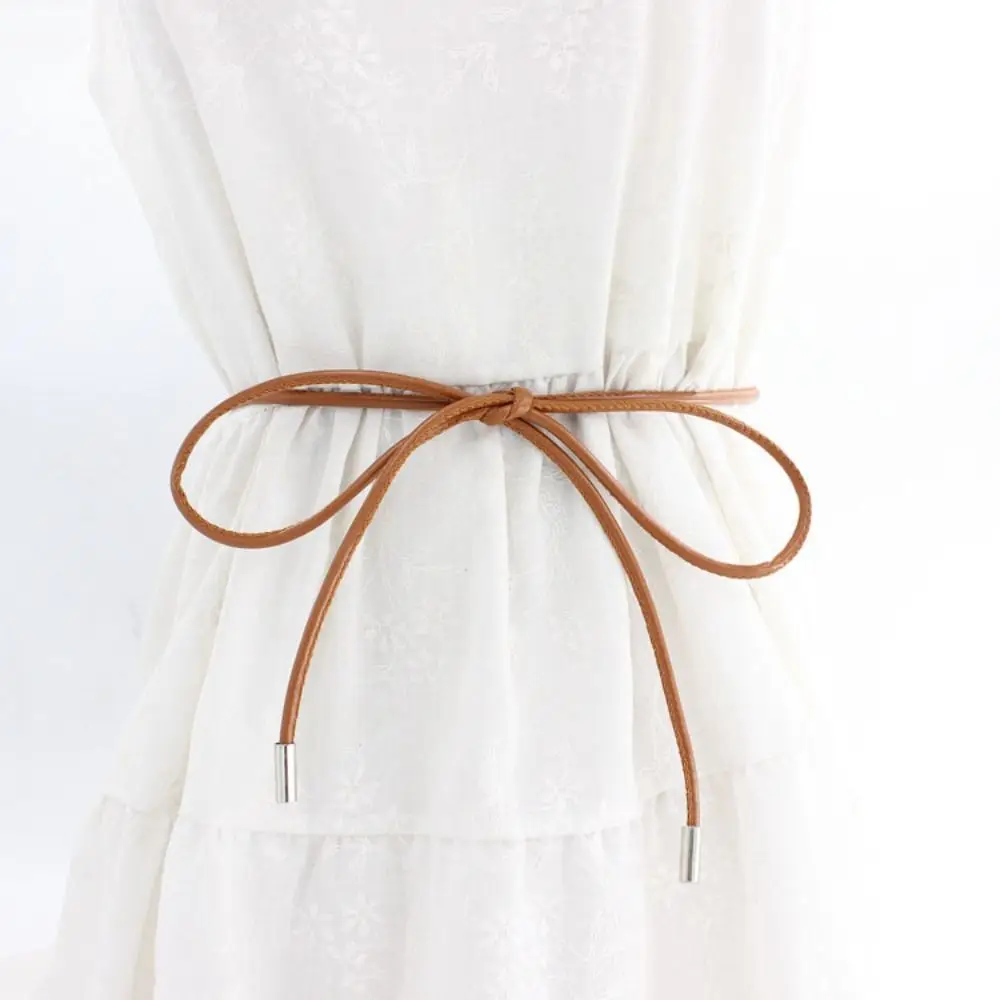 Korean Style Thin Belt Bowknot Belts Waist Belts PU Leather Waist Belt Dress Decoration Belts Jeans Belts Bow Knotted Belt Girls