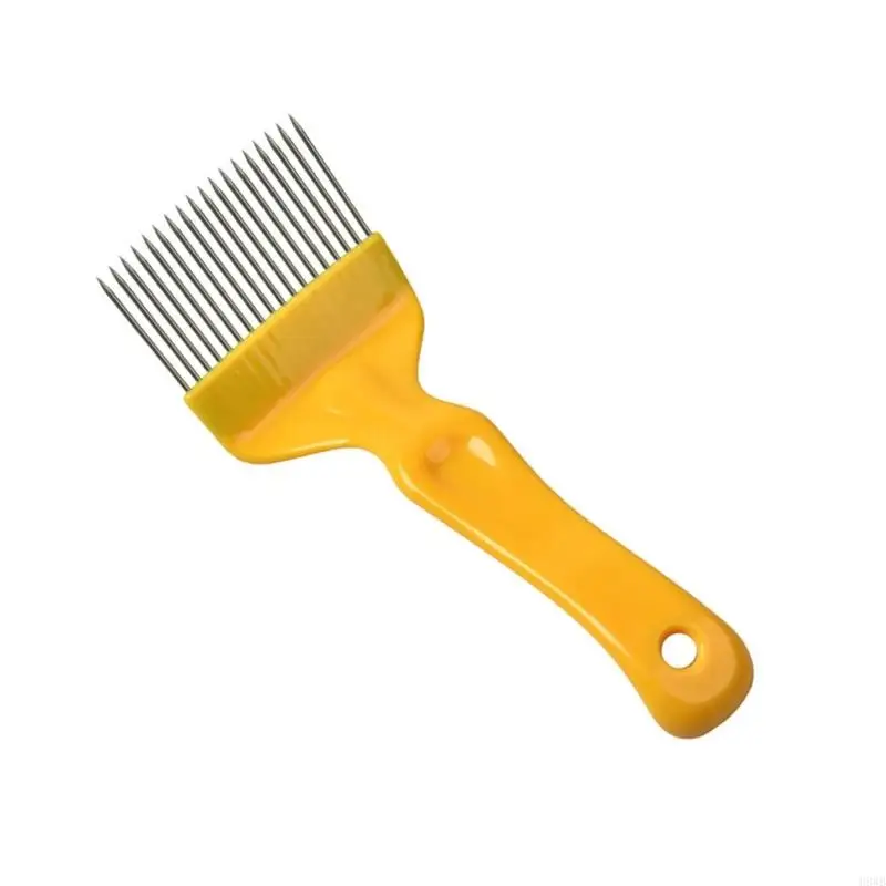 H8WB Portable Beekeeping Uncapping Fork 18 Stainless Steel Teeth Comfortable Plastic Handle