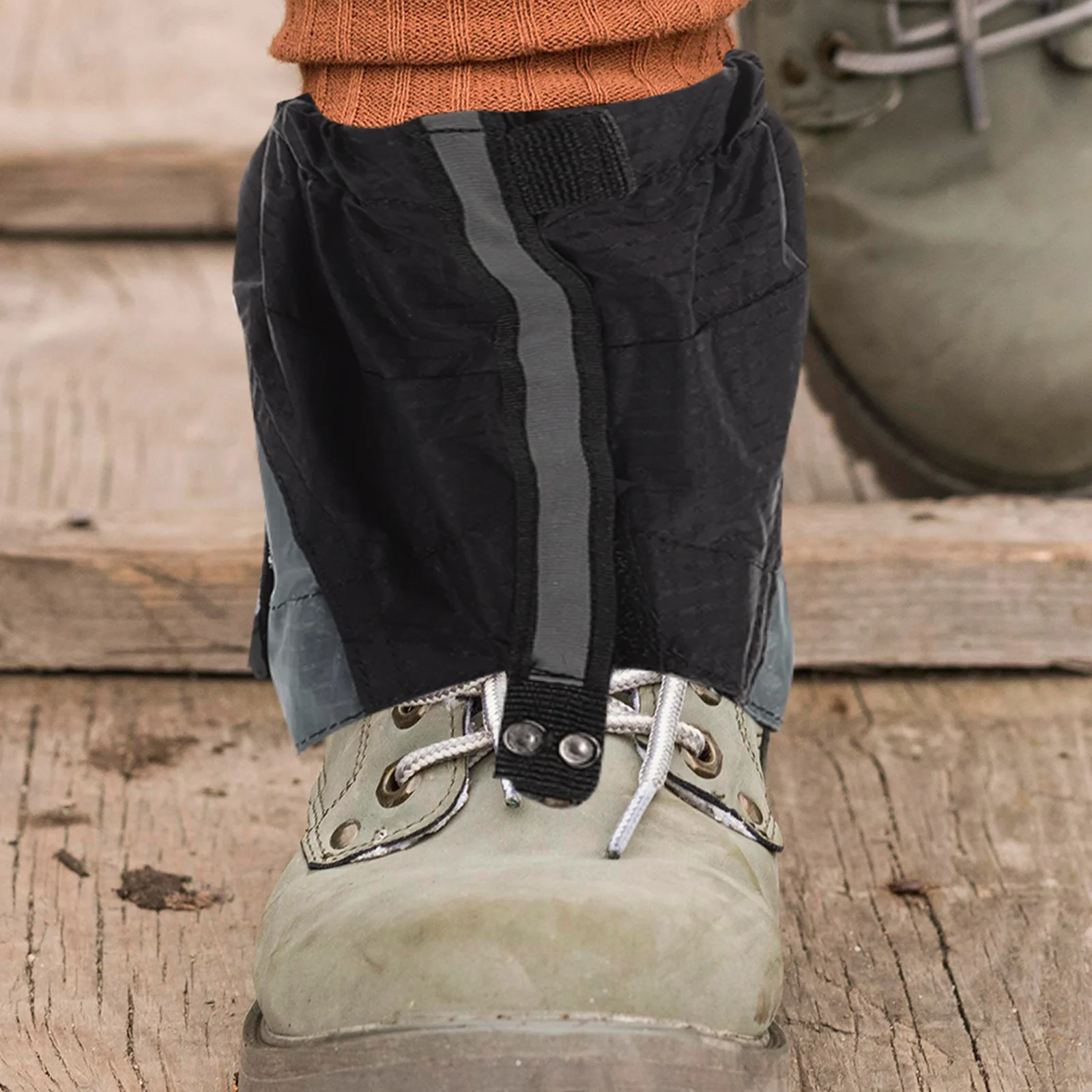 1 par de cubiertas de zapatos a prueba de arena para exteriores, polainas transpirables para senderismo, cubiertas de protección para pies para hombres y mujeres