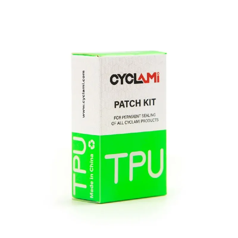 CYCLAMI Bike Inner Tube Tire Patch Patching Tools Repair Kit 8 Pieces Road MTB Folding Bicycle TPU Material Powerful Glue-free
