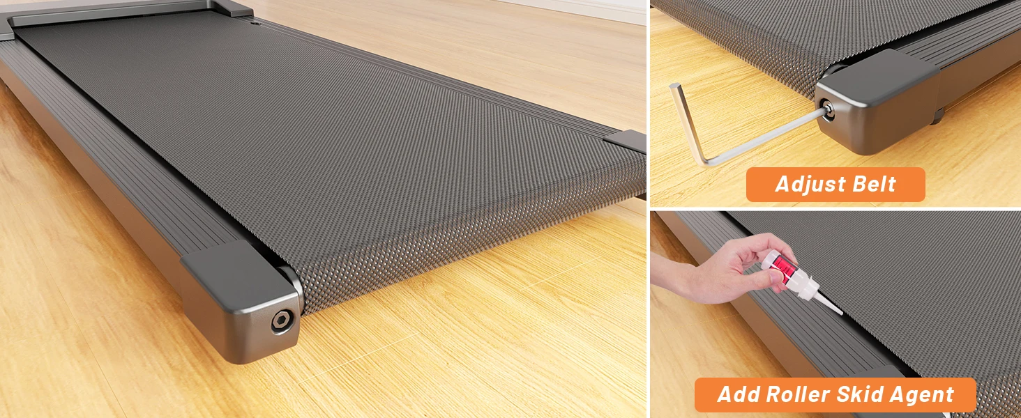 Superun 2 in 1 Portable 90 cm(35.43 in) Belt Under Desk Treadmill Walking Pad Treadmill, 2.2HP Walking Treadmills for Home Black
