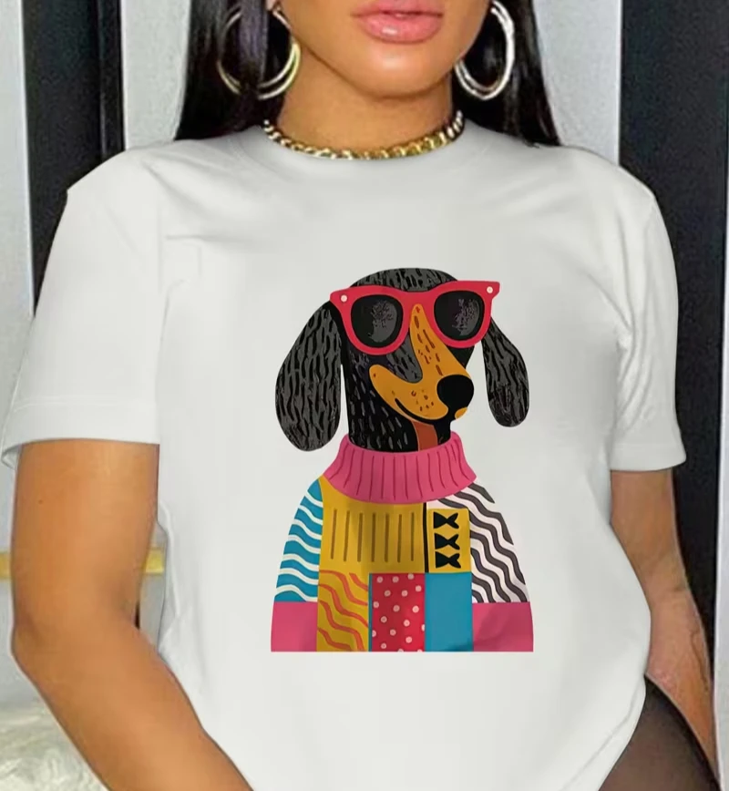 Trendy Summer Loose-Fitting Round-Neck T-Shirt for Women, Comfortable and Casual, Perfect for Youthful Daily Wear