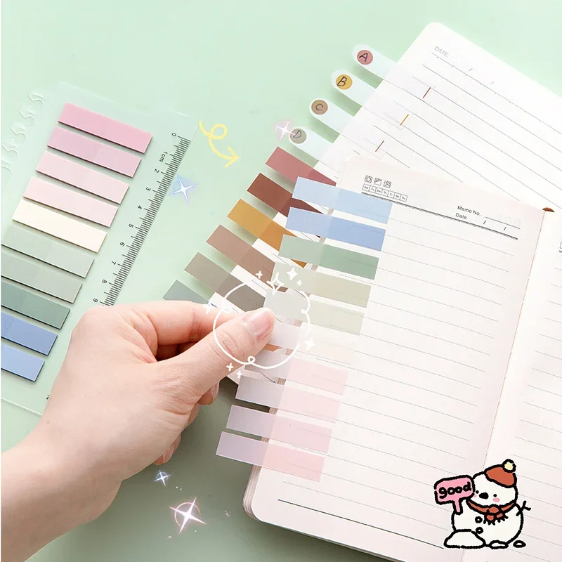 200 Sheets Kawaii Sticky Notes Posted It Notes Bookmark Loose-leaf Index Colorful Sticker Office School Supplies Stationery