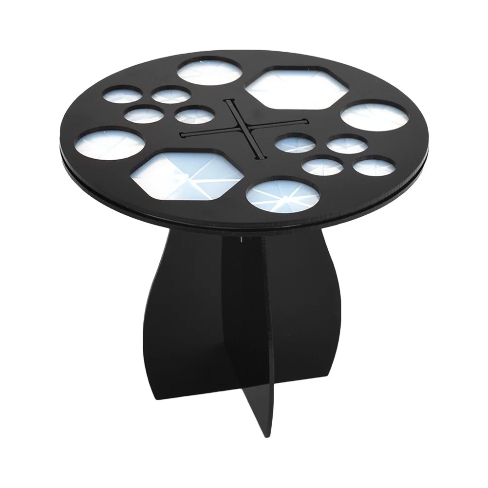 1 قطعة 14 حفرة فرشاة للمكياج تجفيف الرف الأسود الحديث المنظم حامل يحمي شعيرات مثالية لفناني ماكياج المهنية