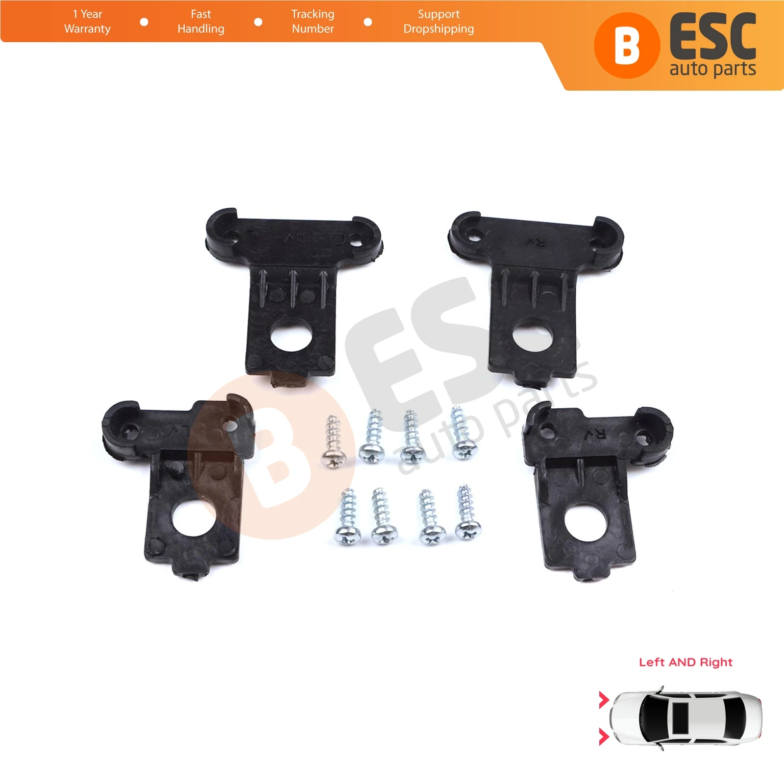 

EHL568 Headlight Holder Mount Repair Bracket Set Left Right for VW Polo MK6 AW1 BZ1 AE1 2017-On 4/5 Door 2G0998225 2G0998226