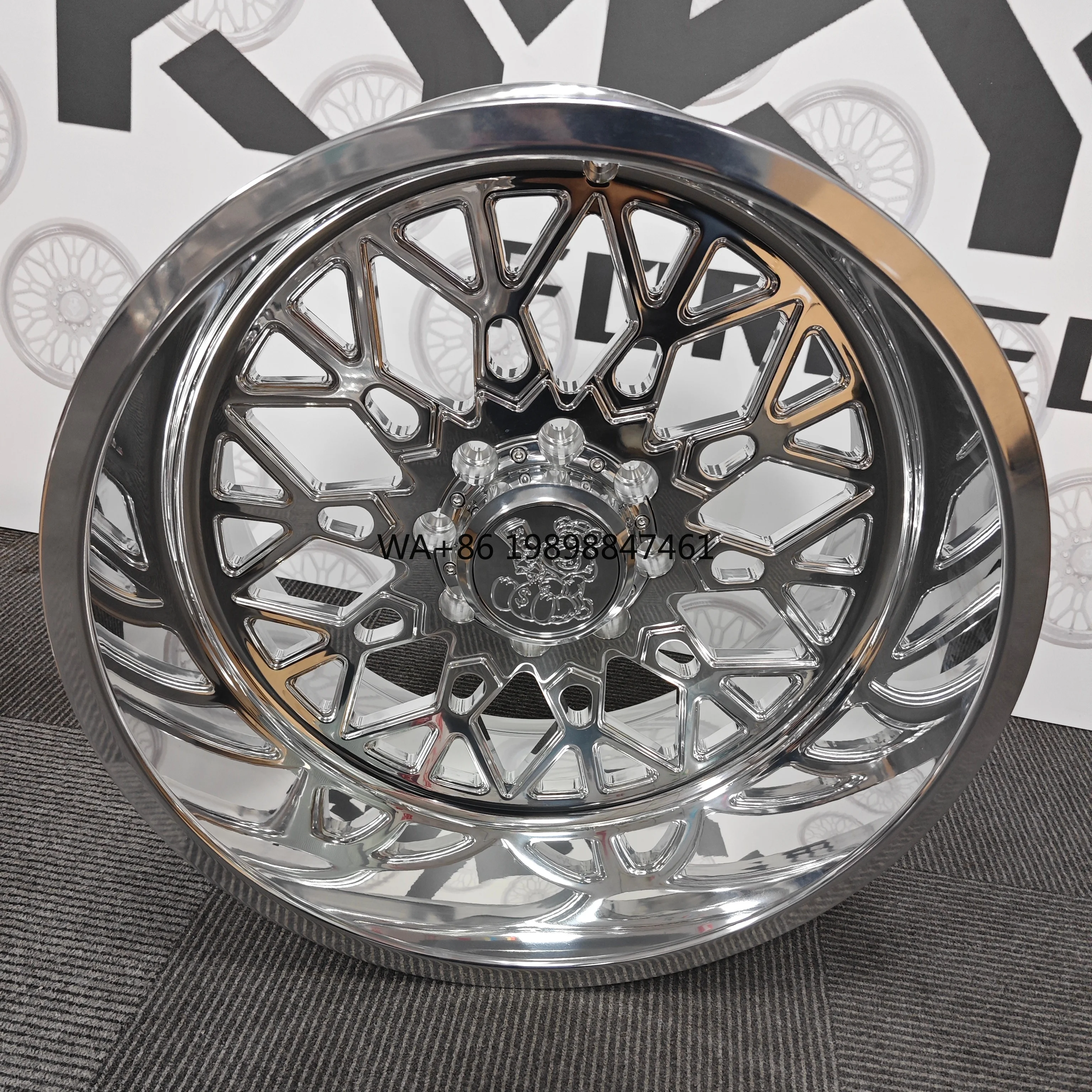 

KYKY Forged 24 26 28 30 Inch with Floating Center Caps Concave 8x170 8x180 Polished Truck Wheels for F-250 F-350 Super Duty