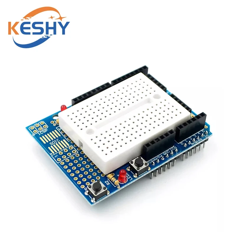 

Smart Electronics UNO Proto Shield Prototype Expansion Board With SYB-170 Mini Breadboard Based For Arduino UNO ProtoShield DIY