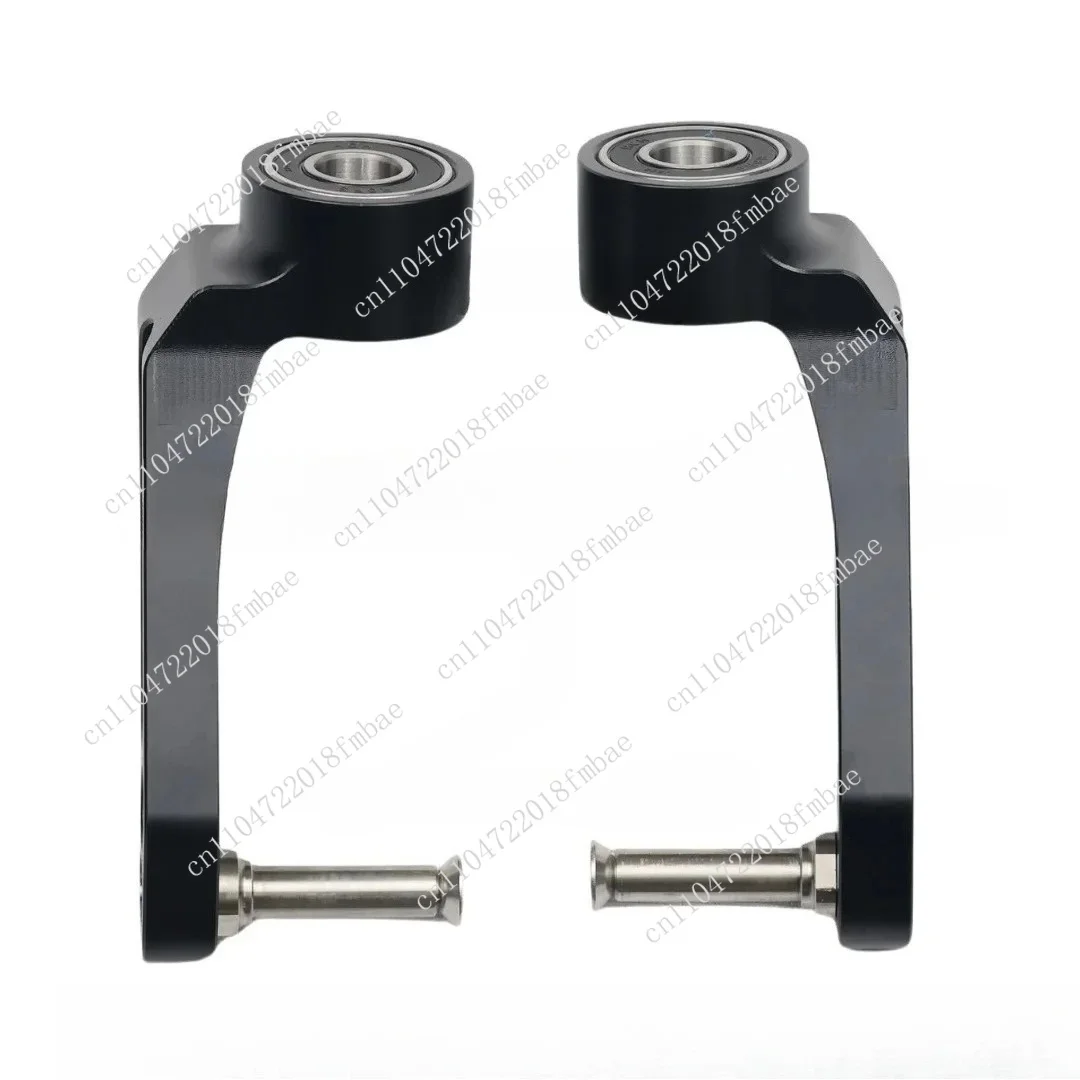 1 pair of 4-inch 5-inch wheels with titanium alloy axles, aluminum wheelchair front fork