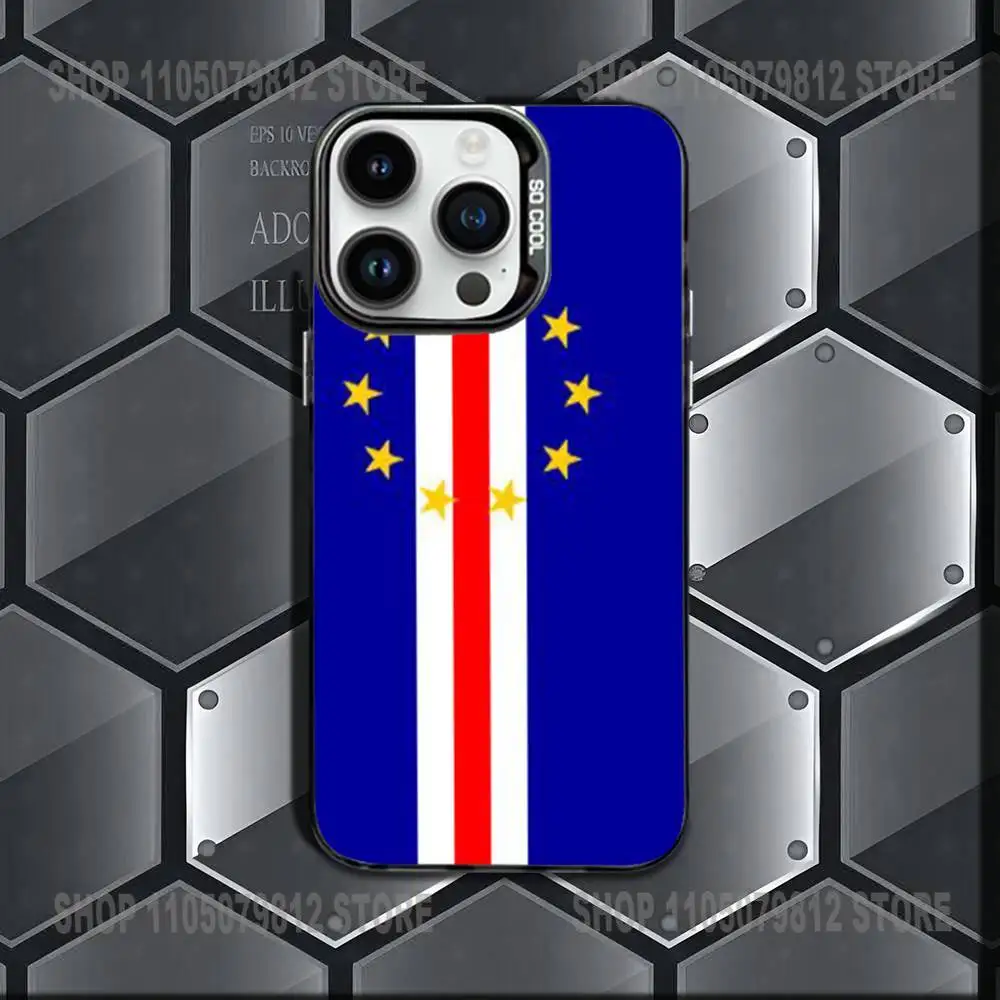 حافظة هاتف كيب فيردي لهاتف آيفون 16,15,14,13,12,11,Mini,Pro,E,MAX غطاء مقاوم للصدمات من الحلوى السوداء غير اللامعة #3