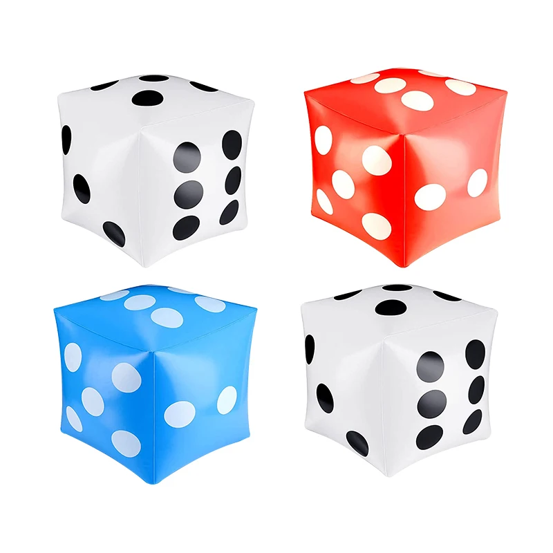 

13.7 Inch Jumbo Inflatable Dice by Novelty White and Black Giant Dice for Indoor and Outdoor Broad Game
