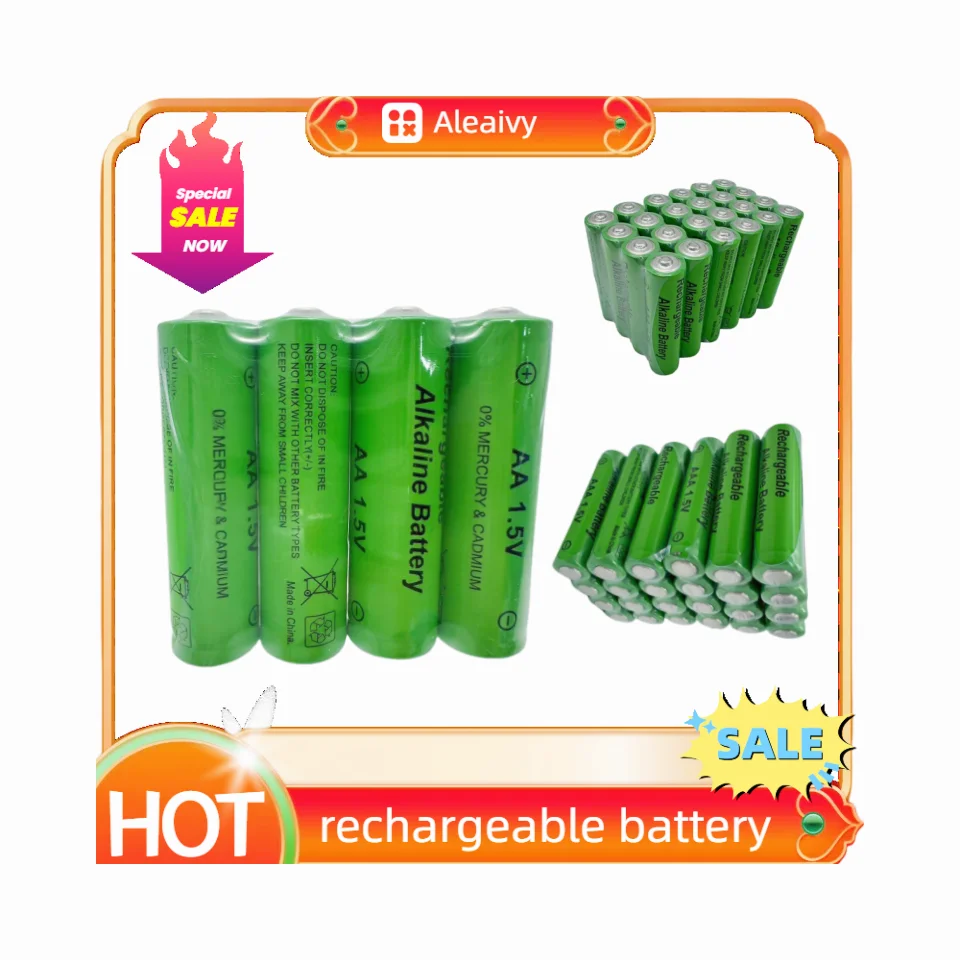

NI-MH Rechargeable AA AAA Battery 1.5V 2100-3000mAh High Power, for Digital Camera Toy Clock Mouse Keyboard Emergency