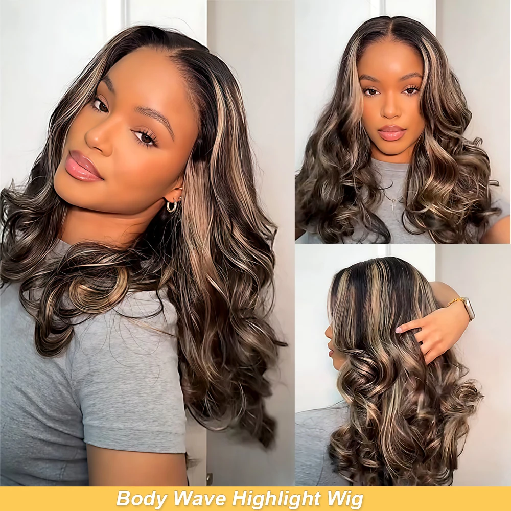 

1b27 Выделенный парик Цветные кружевные парики 13x4 Парик из натуральных волос на кружеве спереди Парик с омбре 200 Плотность Объемная волна Парик из человеческих волос для женщин