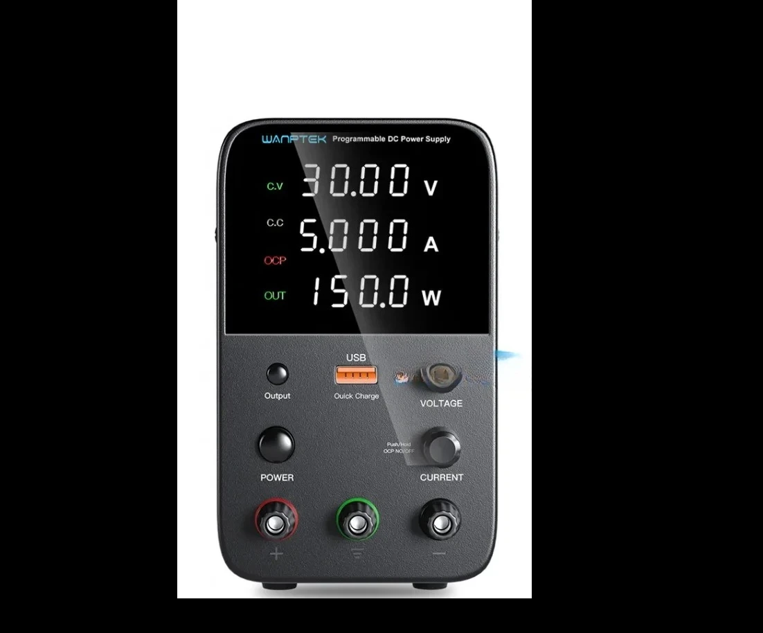 WPS305H 30V 5A 150W 검정색 실험실 프로그래밍 가능 디지털 조절식 가변 전원 공급 장치