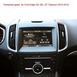 Car Interior Sticker For Ford Edge SE SEL ST Titanium 2015-2019 Car GPS Navigation Screen Tempered Glass Protector Film