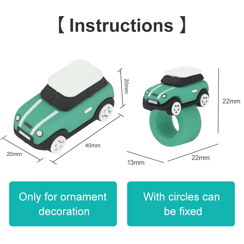 Silicone Car-shaped  Button Cover for bmw Mini Cooper One JCW Clubman Coutryman women Car Interior Accsesories Ornaments Doll