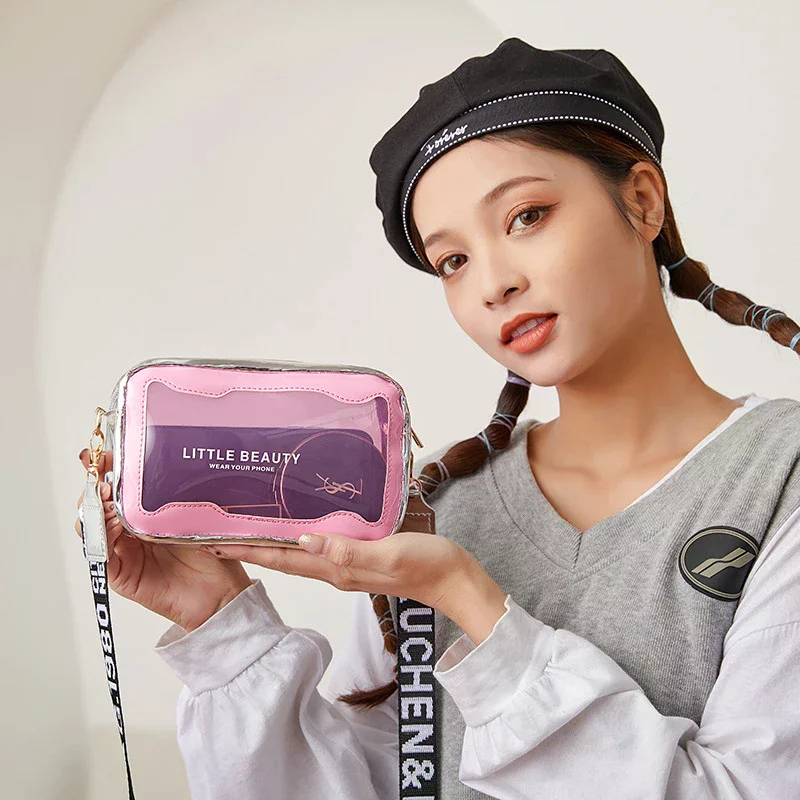 

Summer Transparent Jelly Bag Trend Women's Clear PVC Crossbody Bag Ladies Shoulder Bag Messenger Beach Bag