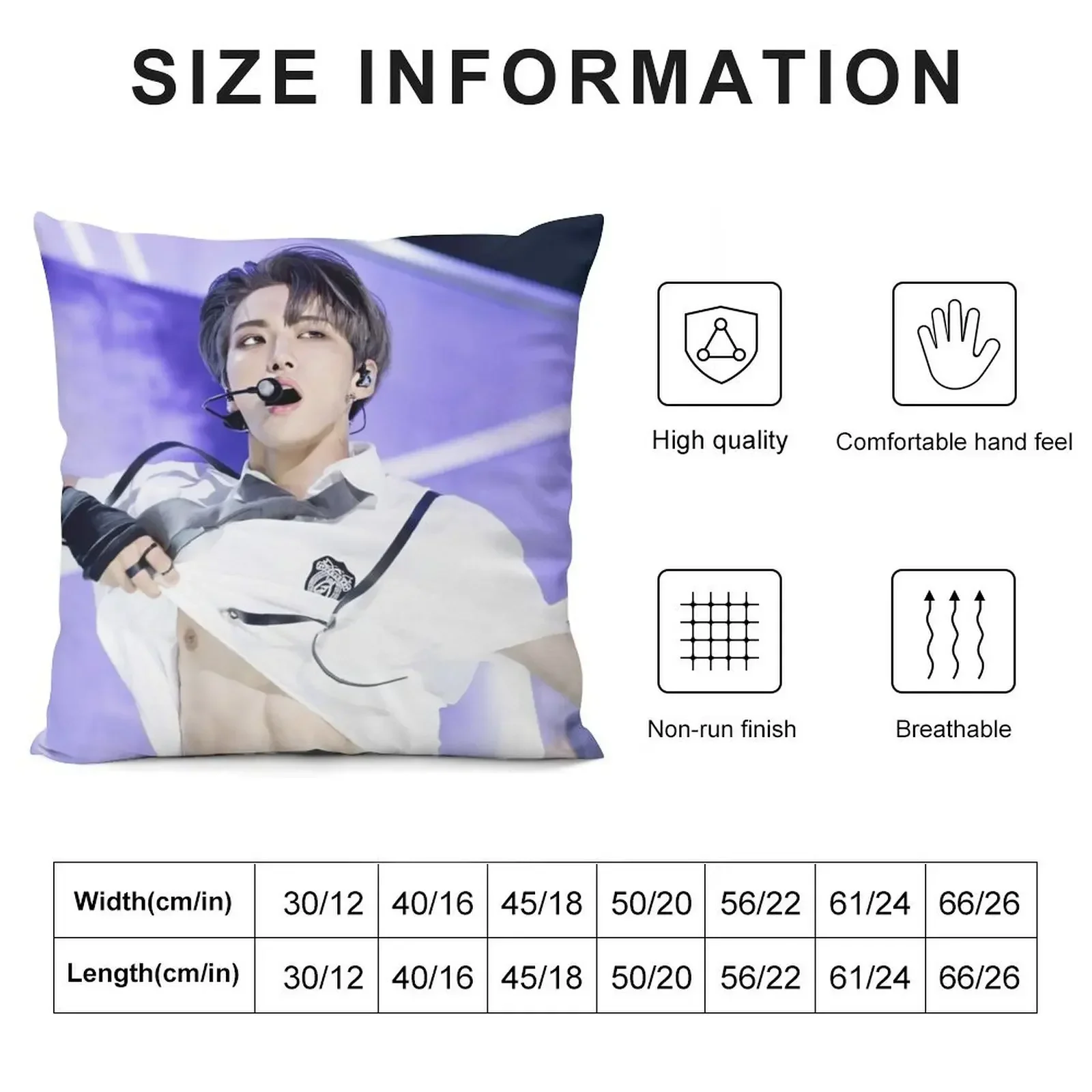 Seonghwa ATEEZ ZERO FEVER Part2 Throw Pillow Sofa Covers For Living Room Decorative Cushion autumn decoration pillow