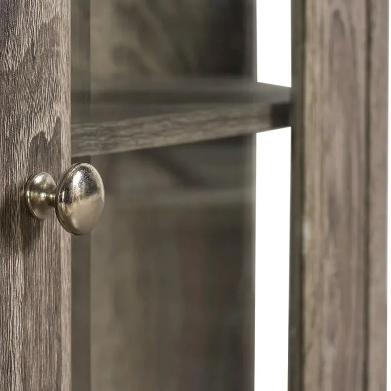 5-Bottle Corner Wine Rack Bar Cabinet for Lounge or Dining Room Storage Solution