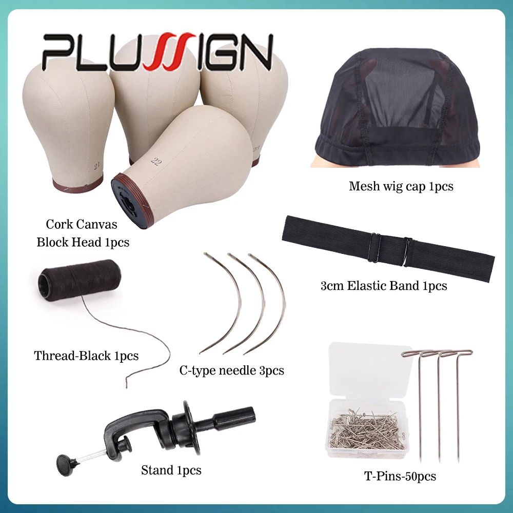 

Голова манекена с подставкой 21-24 дюйма, пробковая холщовая голова для изготовления париков, стиль дисплея с настольным зажимом, подставка, аксессуары для париков