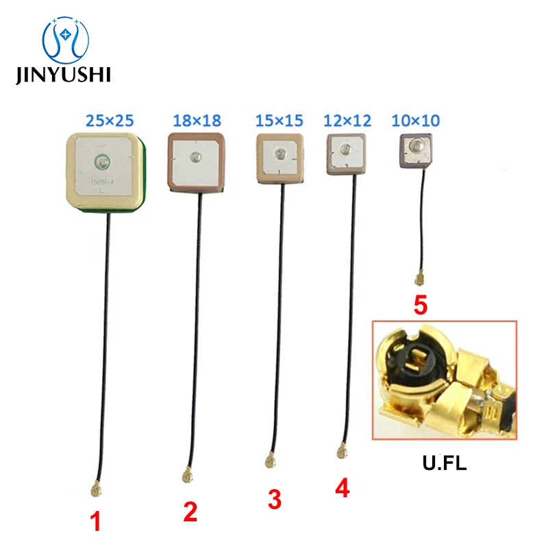 2Pcs GPS antenna BDs Built-in active ceramic antenna 20cm Cable Strong High gain 28dBi RHCP  U.FL For UAV Aerial positioning