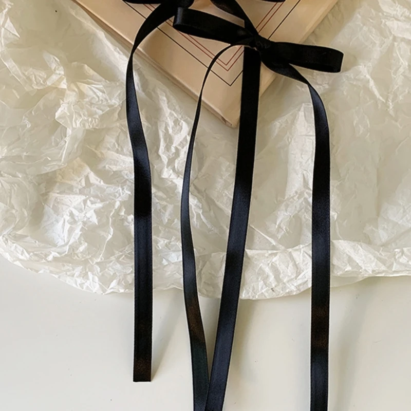 Jepit Rambut Ikatan Simpul Panjang Jepit Rambut Gaya 2000-an Jepit Rambut Tandan Baletcore Manis DropShipping